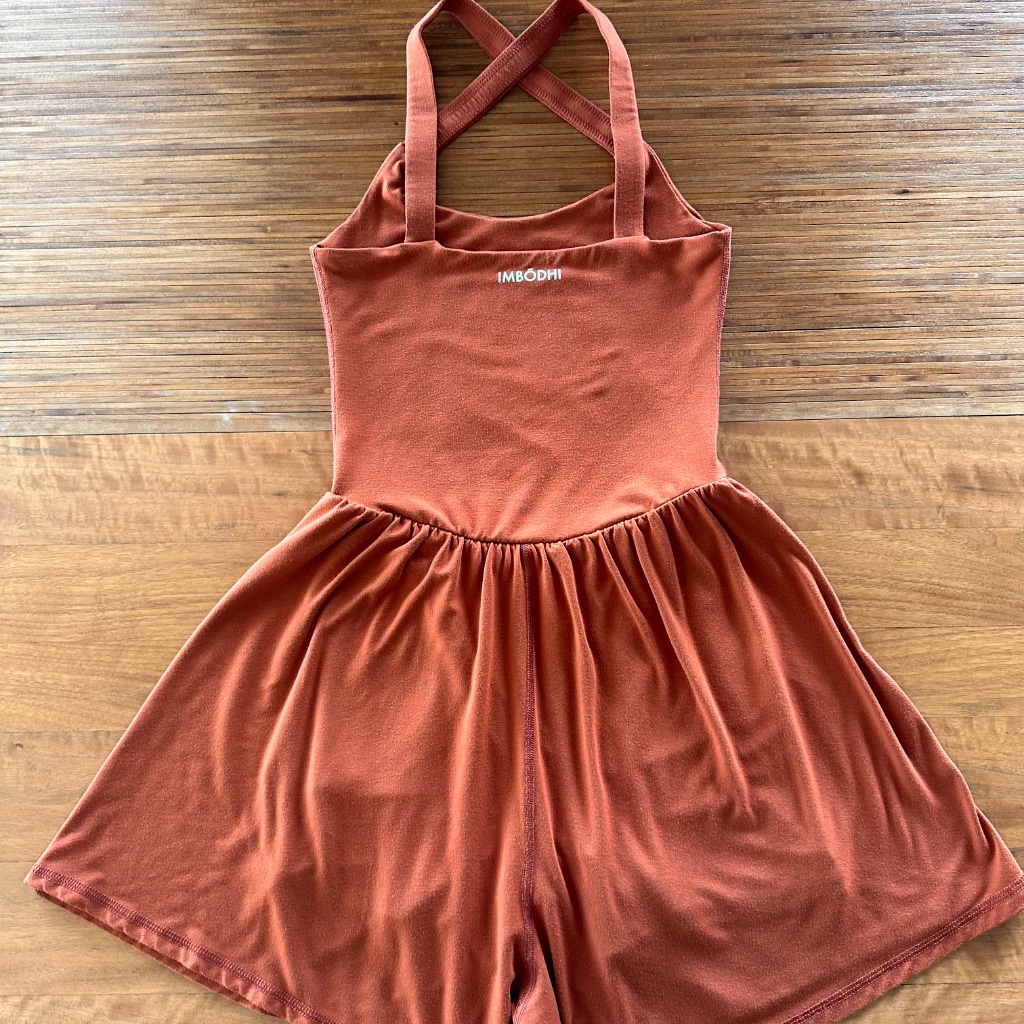 Imbodhi Lila Shorts Yoga Activewear Romper - Clay Xs — image 5 of 8